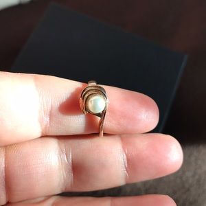 18kgold pearl ring vintage